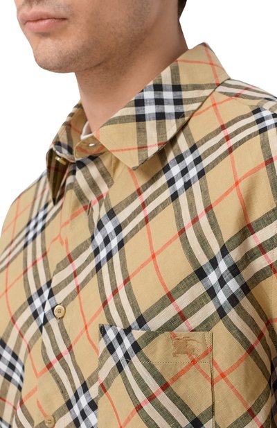 Льняная рубашка BURBERRY, арт. 8123684, фото 5