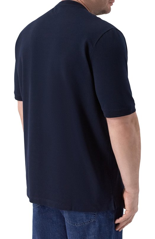 Хлопковая футболка Canali T0931/MJ02439 Синий  T0931/MJ02439 Фото 4
