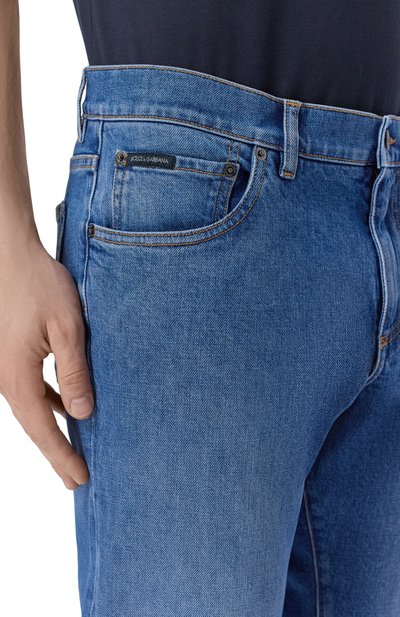 Джинсы slim DOLCE & GABBANA синего цвета по цене 98950 руб., арт. GY07CZ/G80Z1, фото 5 Джинсы slim DOLCE & GABBANA, арт. GY07CZ/G80Z1, фото 5