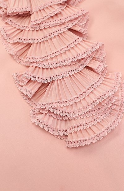 Блуза прямого кроя с воротником стойкой и оборками GUCCI, арт. 448679/ZB333, фото 3