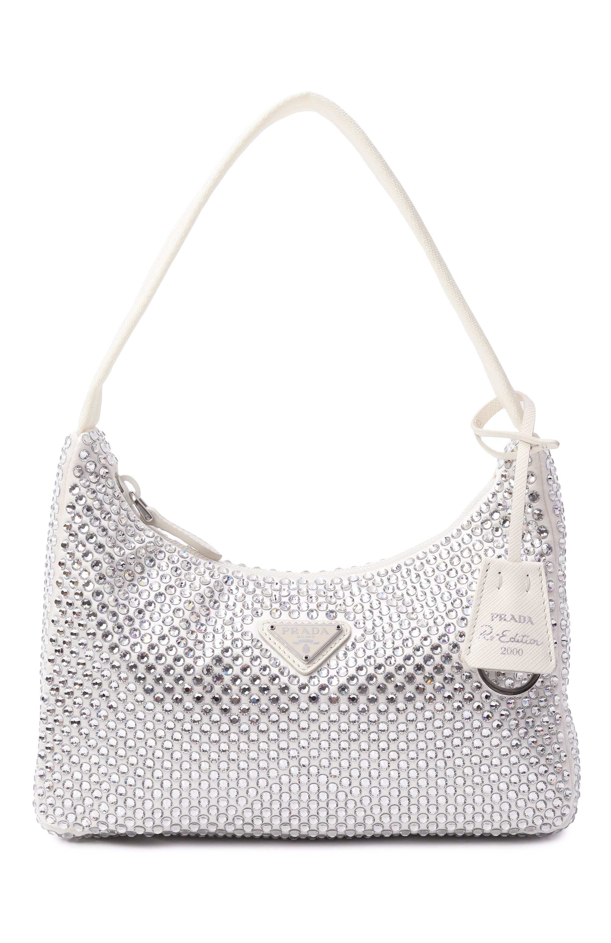 Сумка re-edition 2000 mini PRADA белого цвета по цене 289500 руб., арт. 1NE515/2AWL, фото 1 Сумка re-edition 2000 mini PRADA, арт. 1NE515/2AWL, фото 1