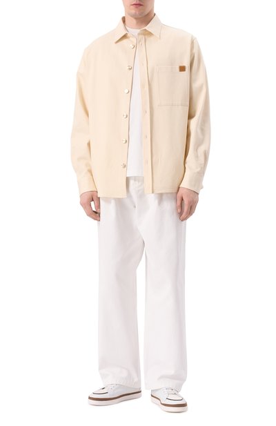 Хлопковая рубашка DARKPARK кремового цвета по цене 78950 руб., арт. MSH09/FAC84, фото 2 Хлопковая рубашка DARKPARK, арт. MSH09/FAC84, фото 2