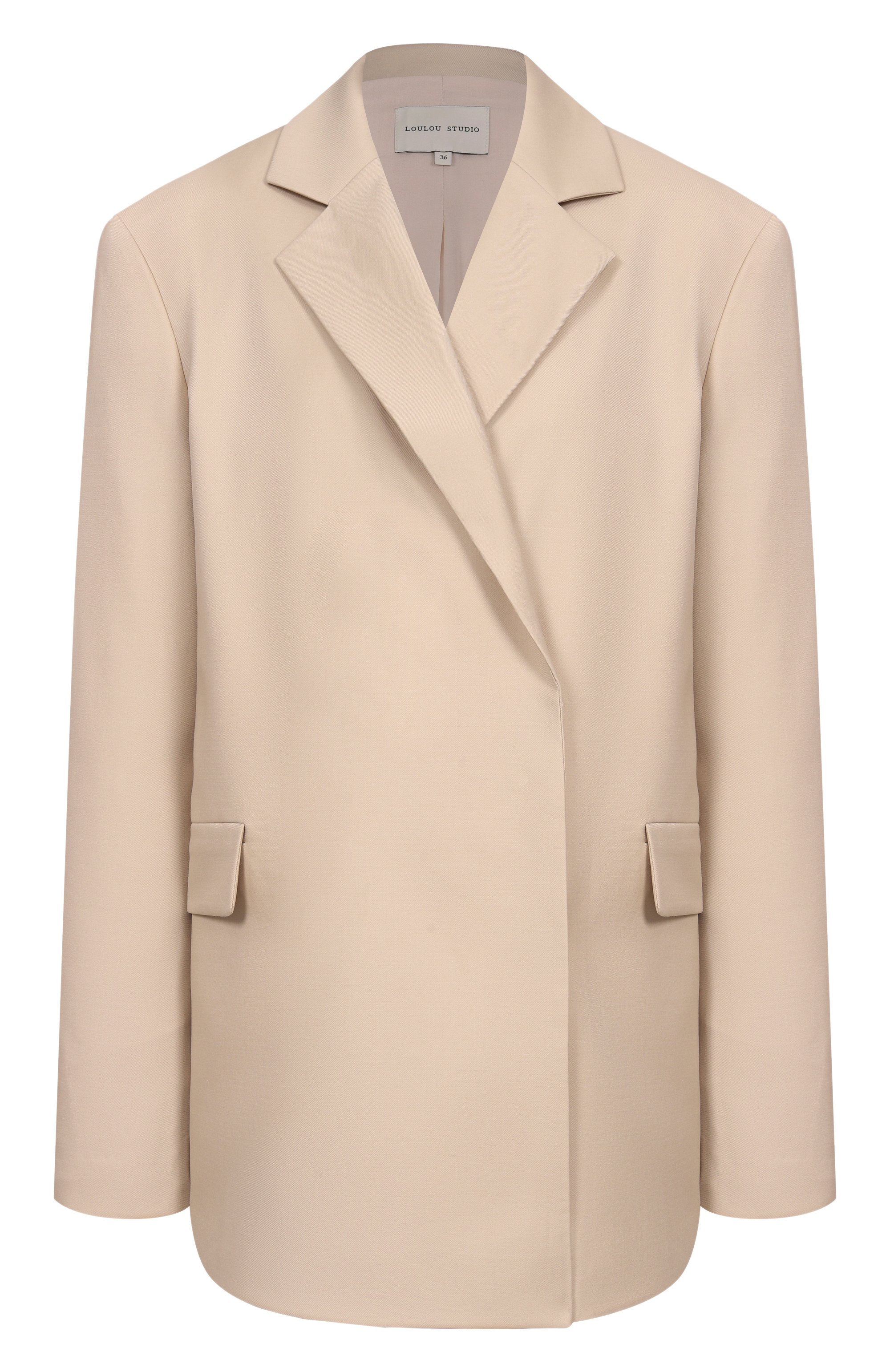 Шерстяной жакет LOULOU DE SAISON светло-бежевого цвета по цене 61550 руб., арт. ARL0, фото 1 Шерстяной жакет LOULOU DE SAISON, арт. ARL0, фото 1