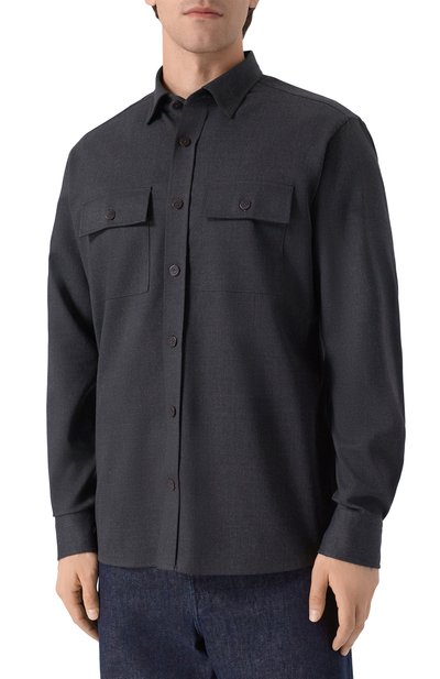 Рубашка BOGNER темно-серого цвета по цене 35900 руб., арт. 58909480, фото 3 Рубашка BOGNER, арт. 58909480, фото 3