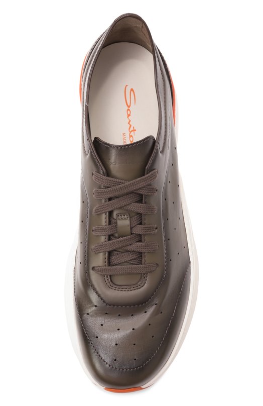 Кожаные кроссовки Bounce Santoni MBBG22070BART0IL Коричневый  MBBG22070BART0IL Фото 6