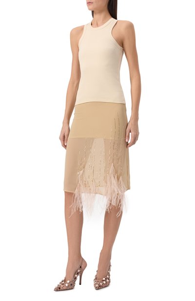 Платье с отделкой перьями THE ATTICO, арт. 250WCW00205/PAA085RA, фото 3