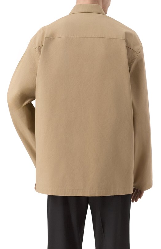 Хлопковая куртка-рубашка Jil Sander J47DL0169-J45267 Бежевый  J47DL0169-J45267 Фото 4