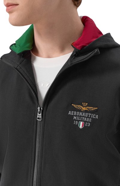 Хлопковая толстовка AERONAUTICA MILITARE черного цвета по цене 19950 руб., арт. TF0108UF00674_1, фото 5 Хлопковая толстовка AERONAUTICA MILITARE, арт. TF0108UF00674_1, фото 5