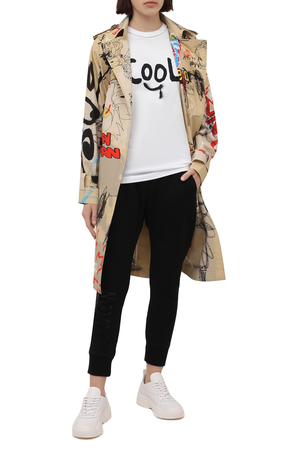 Хлопковая футболка DSQUARED2 белого цвета по цене 22650 руб., арт. S75GD0257/S22507, фото 2 Хлопковая футболка DSQUARED2, арт. S75GD0257/S22507, фото 2
