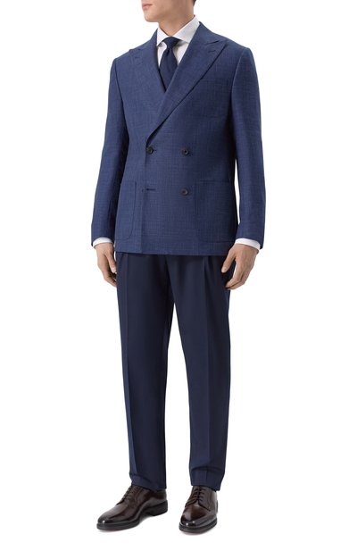 Кожаные дерби easy SANTONI темно-коричневого цвета по цене 93150 руб., арт. MGEG19291NEAXNTG, фото 2 Кожаные дерби easy SANTONI, арт. MGEG19291NEAXNTG, фото 2