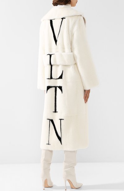 Шуба с накладными карманами и логотипом бренда на спине VALENTINO, арт. QF3FA5851CF, фото 4