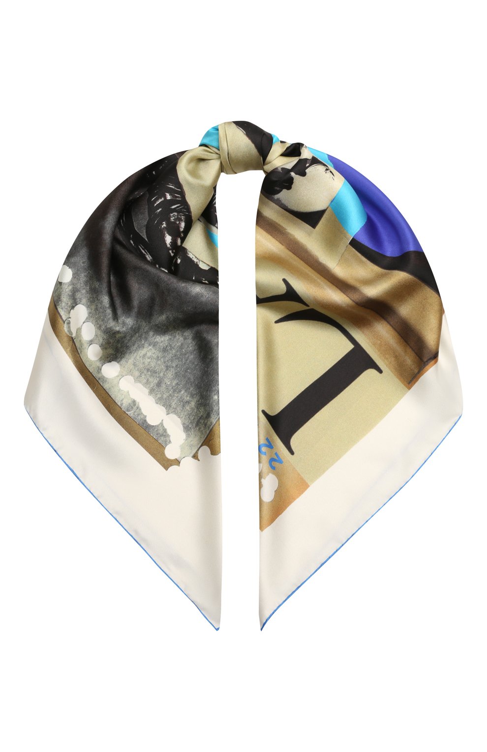 Шелковый платок LANVIN бежевого цвета по цене 35850 руб., арт. 6L9090/SQ026, фото 1 Шелковый платок LANVIN, арт. 6L9090/SQ026, фото 1