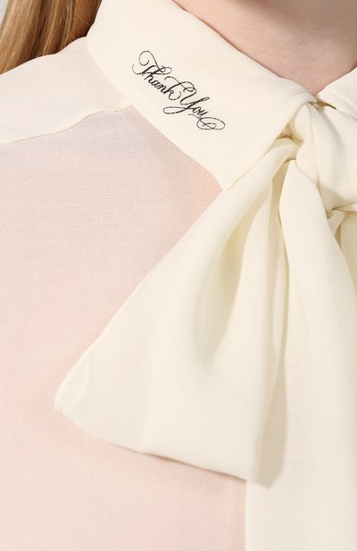 Блузка с оборкой PHILOSOPHY DI LORENZO SERAFINI белого цвета по цене 71650 руб., арт. A0208/5717, фото 5 Блузка с оборкой PHILOSOPHY DI LORENZO SERAFINI, арт. A0208/5717, фото 5