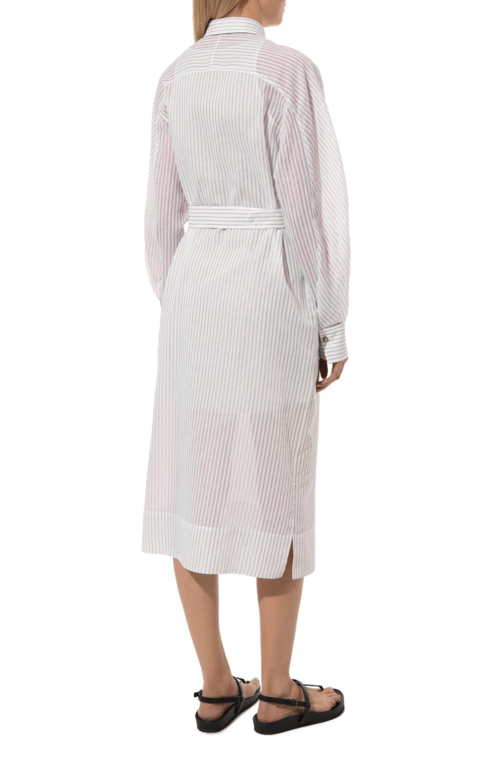 Платье из хлопка и шелка BRUNELLO CUCINELLI, арт. MP781AMG21, фото 4