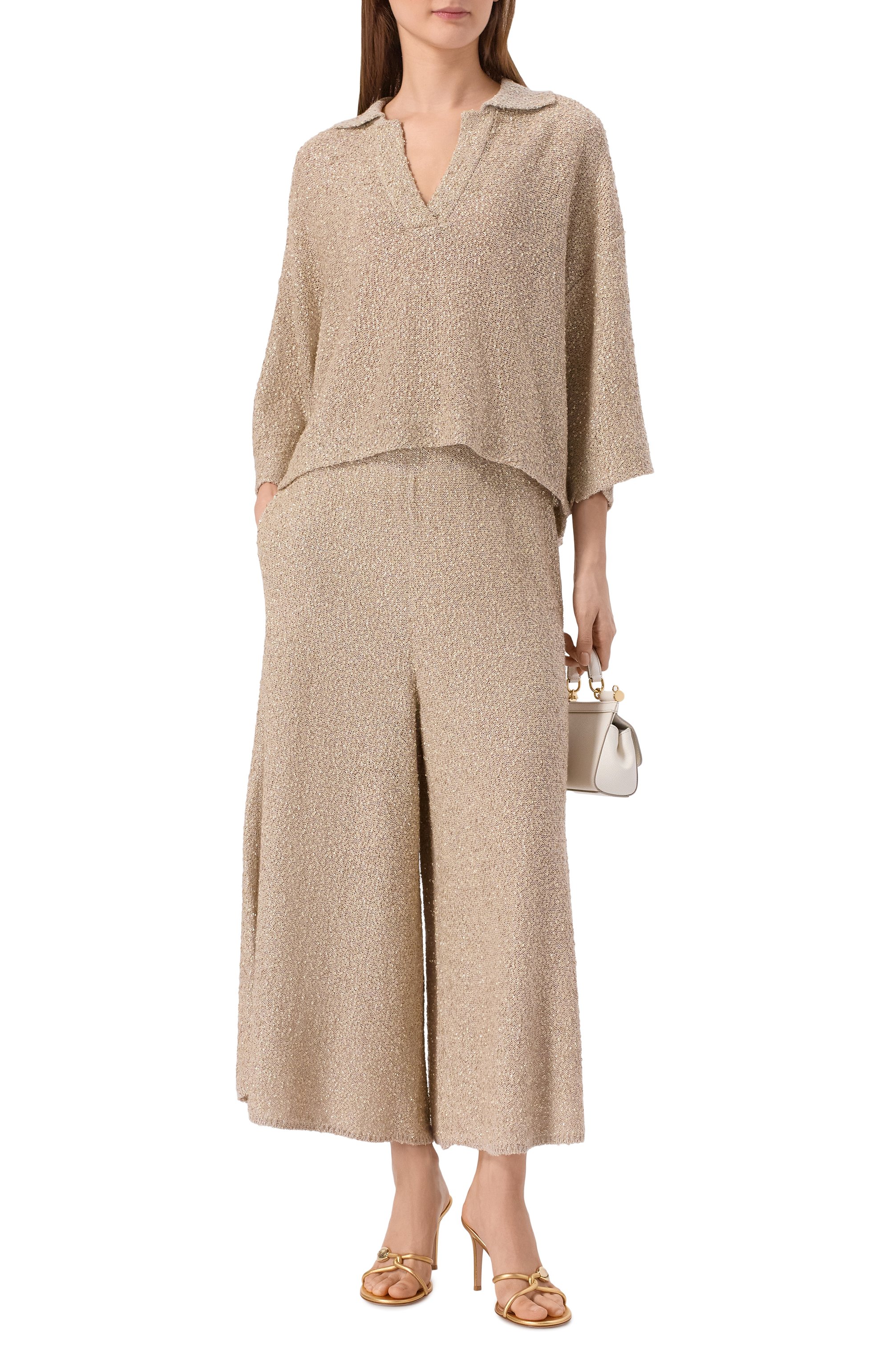 Брюки изо льна и кашемира BRUNELLO CUCINELLI, арт. MJC547069, фото 2