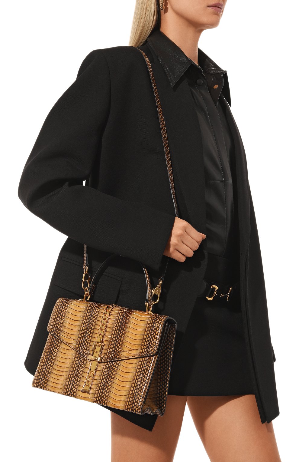 Сумка sylvie 1969 small из кожи змеи GUCCI, арт. 602781 L2A0G, фото 2