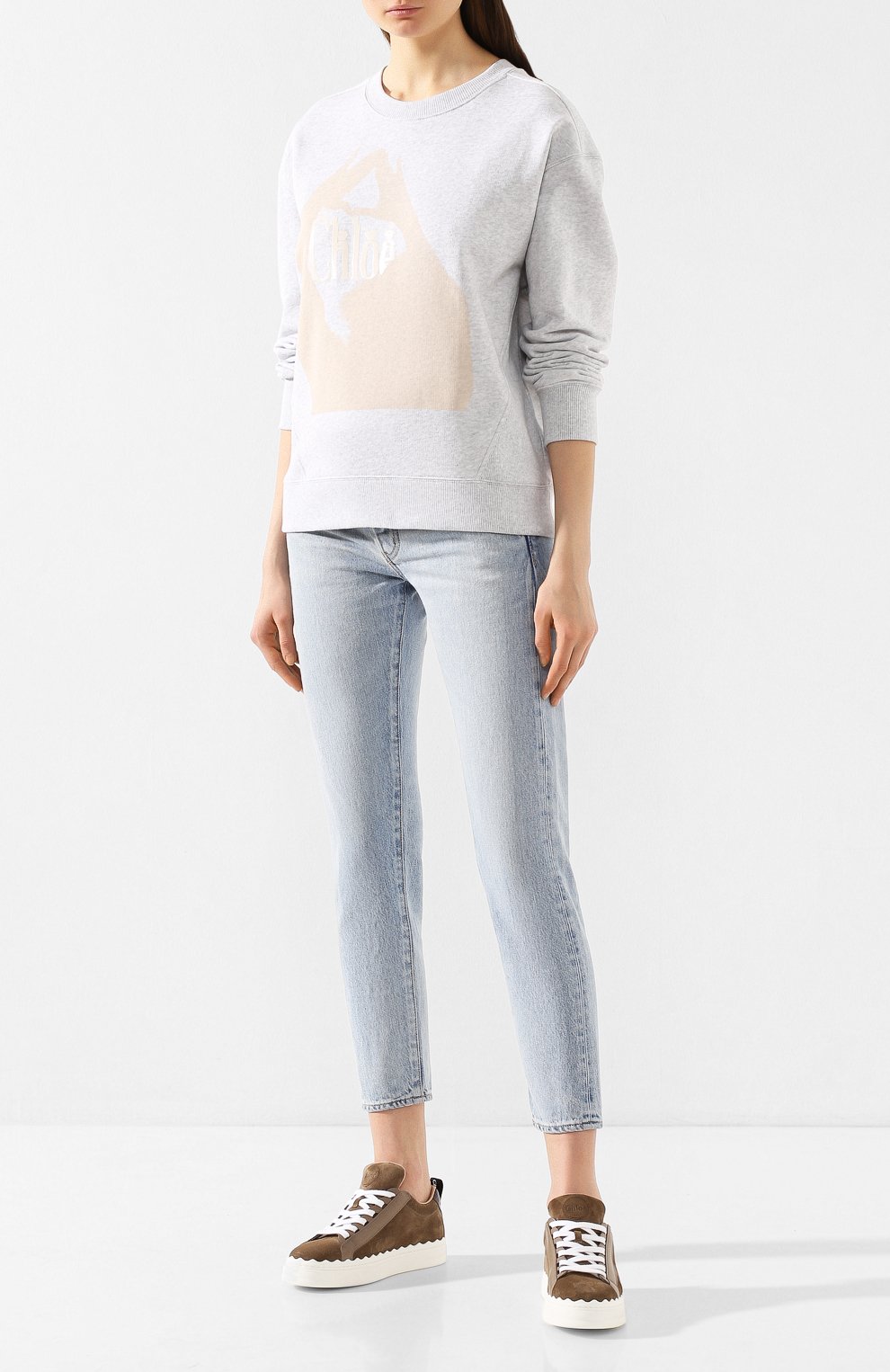 Хлопковый свитшот CHLOÉ, арт. CHC20SJH01085, фото 2