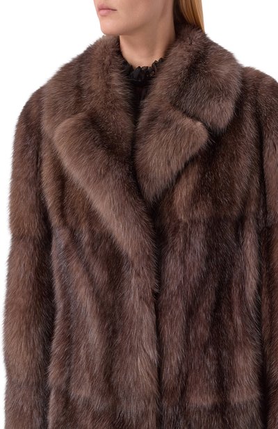 Шуба из соболя MVST коричневого цвета по цене 16390000 руб., арт. M002/SABLE WILD SILVER 4-5, фото 5 Шуба из соболя MVST, арт. M002/SABLE WILD SILVER 4-5, фото 5