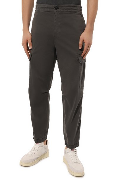 Хлопковые джоггеры BOSS ORANGE темно-серого цвета по цене 12400 руб., арт. 50484948, фото 3 Хлопковые джоггеры BOSS ORANGE, арт. 50484948, фото 3