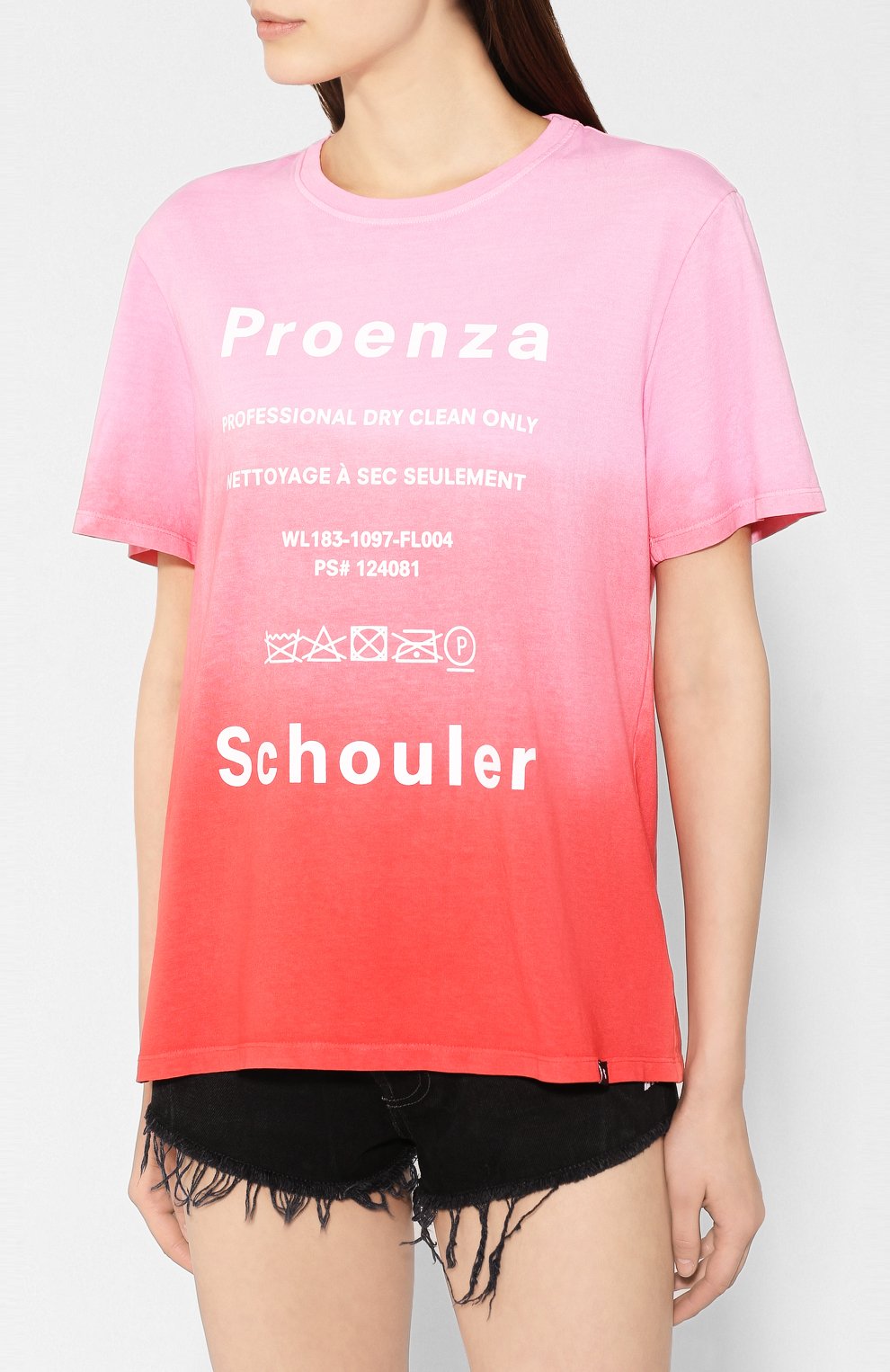 Хлопковая футболка PROENZA SCHOULER, арт. WL1934098-JCT110, фото 3