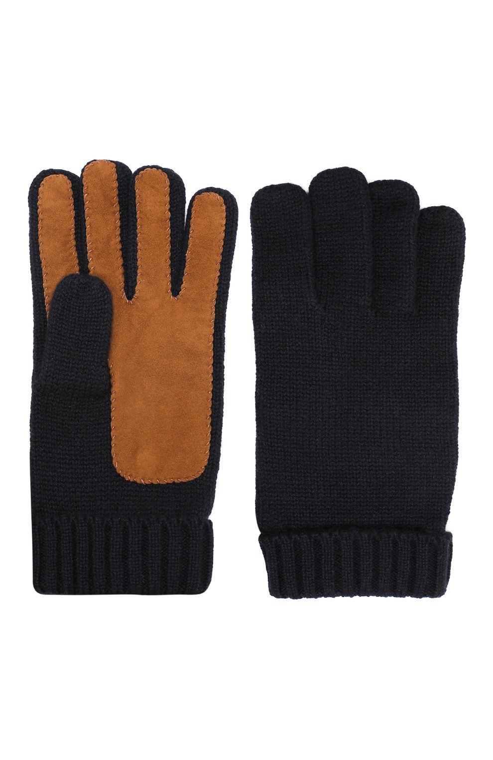 Кашемировые перчатки DOLCE & GABBANA темно-синего цвета по цене 59950 руб., арт. GX706L/JAMY0, фото 2 Кашемировые перчатки DOLCE & GABBANA, арт. GX706L/JAMY0, фото 2