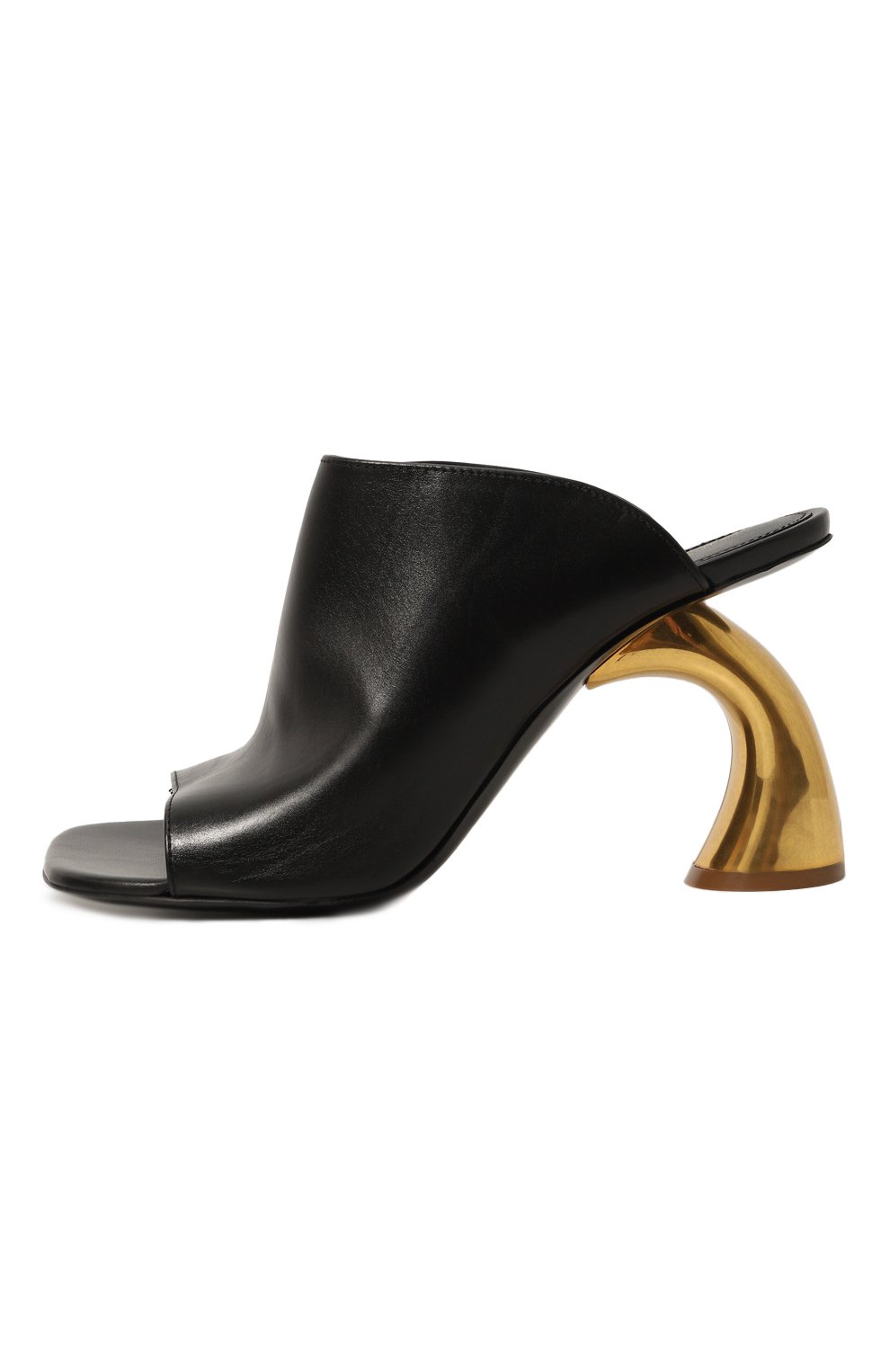 Кожаные мюли DRIES VAN NOTEN черного цвета по цене 74850 руб., арт. WW232-674, фото 4 Кожаные мюли DRIES VAN NOTEN, арт. WW232-674, фото 4