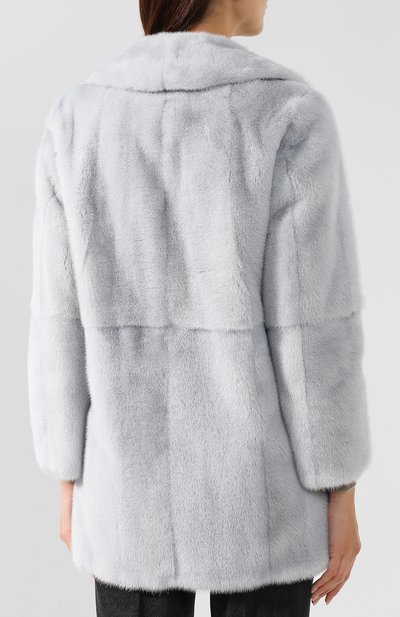 Шуба из норки KITON голубого цвета по цене 1800000 руб., арт. D48582X04R71, фото 4 Шуба из норки KITON, арт. D48582X04R71, фото 4