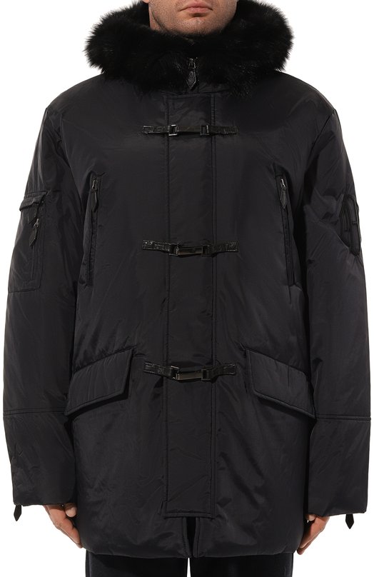 Парка с отделкой из лисицы Patrick Hellmann Синий, фото 3