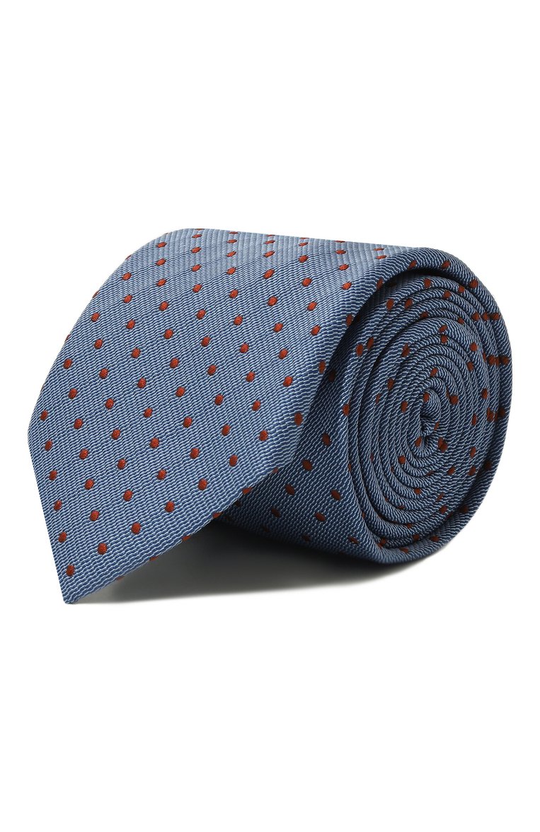 Мужской шелковый галстук BROUBACK голубого цвета, арт. TIE 8CM/SS24 | Фото 1 (Материал: Текстиль, Шелк; Материал сплава: Проставлено; Нос: Не проставлено; Принт: С принтом)