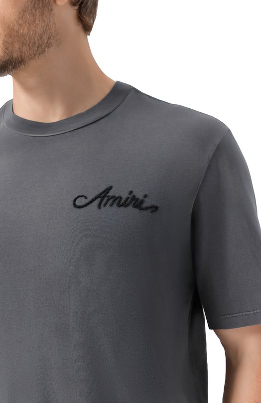Хлопковая футболка Amiri AMJYTE1197 Серый  AMJYTE1197 Фото 5