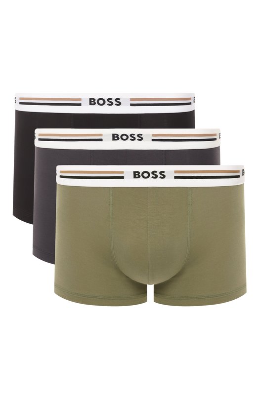 Комплект из трех боксеров BOSS 50492200 Зелёный 50492200