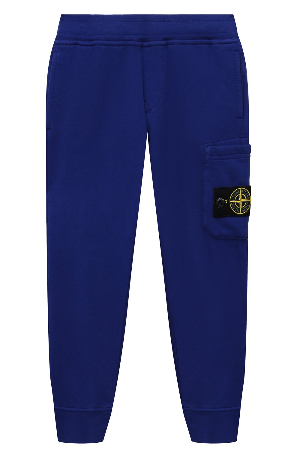 Хлопковые джоггеры STONE ISLAND синего цвета по цене 15600 руб., арт. 801661540/3-4, фото 1 Хлопковые джоггеры STONE ISLAND, арт. 801661540/3-4, фото 1