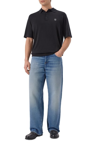 Поло из шелка и хлопка BALMAIN, арт. GH1GB044/KJ53, фото 2