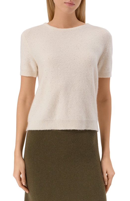 Пуловер из кашемира и хлопка Addicted AD2504 Бежевый  AD2504 Фото 3