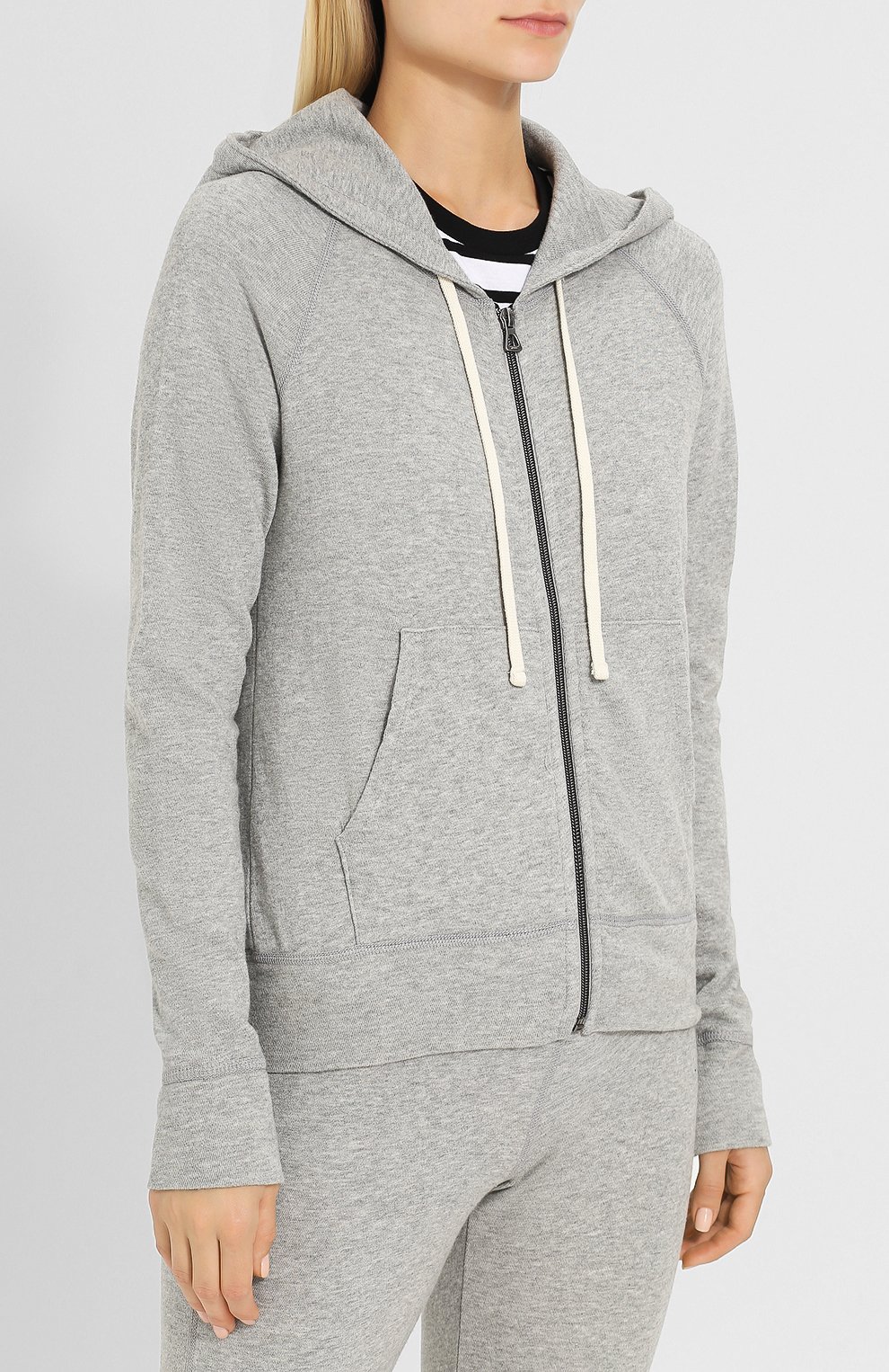 Хлопковый кардиган JAMES PERSE серого цвета по цене 48050 руб., арт. WXI2884, фото 3 Хлопковый кардиган JAMES PERSE, арт. WXI2884, фото 3