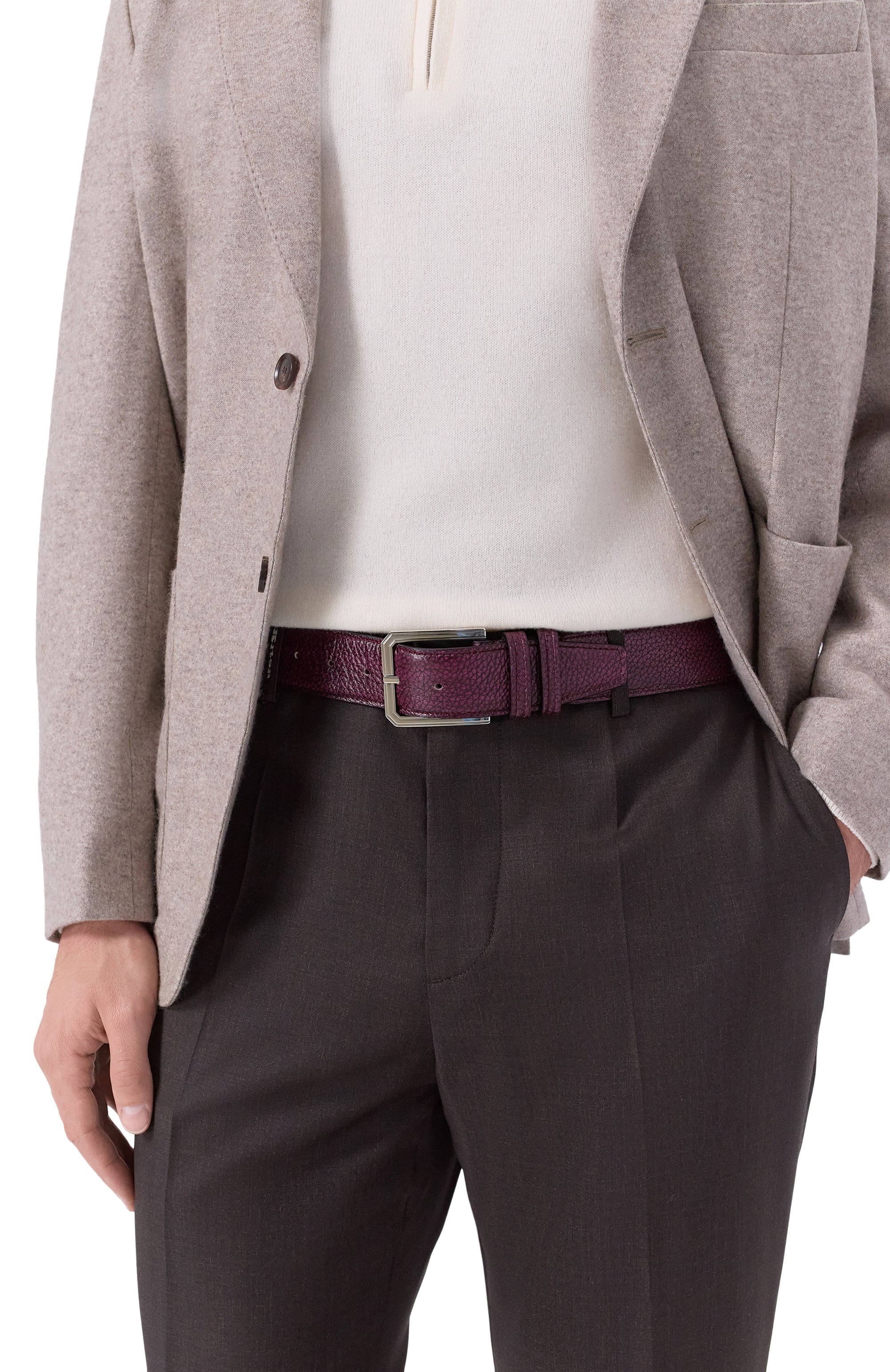 Кожаный ремень KITON, арт. USC23PN0012609, фото 2