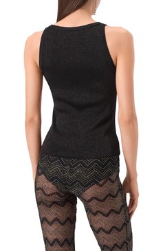 Женская майка из вискозы MISSONI черного цвета, арт. DS25SK0B/BK045A | Фото 4 (Драгоценные камни: Проставлено; Длина (для топов): Стандартные; Материал сплава: Проставлено; Материал внешний: Вискоза; Кросс-КТ: Трикотаж; Стили: Минимализм; Рукава: Без рукавов)
