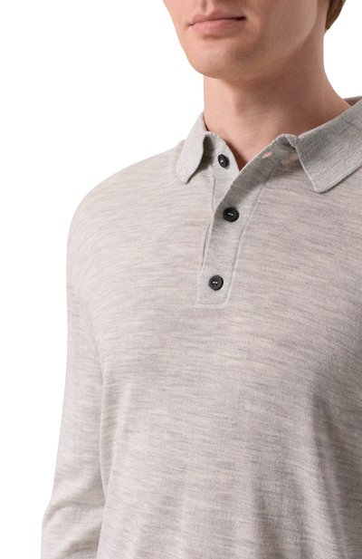 Поло из шерсти и шелка KITON, �арт. UMM066703, фото 5