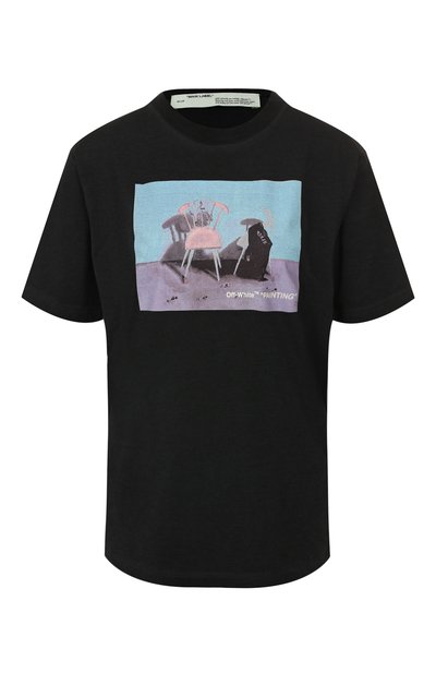 Женская хлопковая футболка OFF-WHITE, арт. 0WAA049F19F290541031
