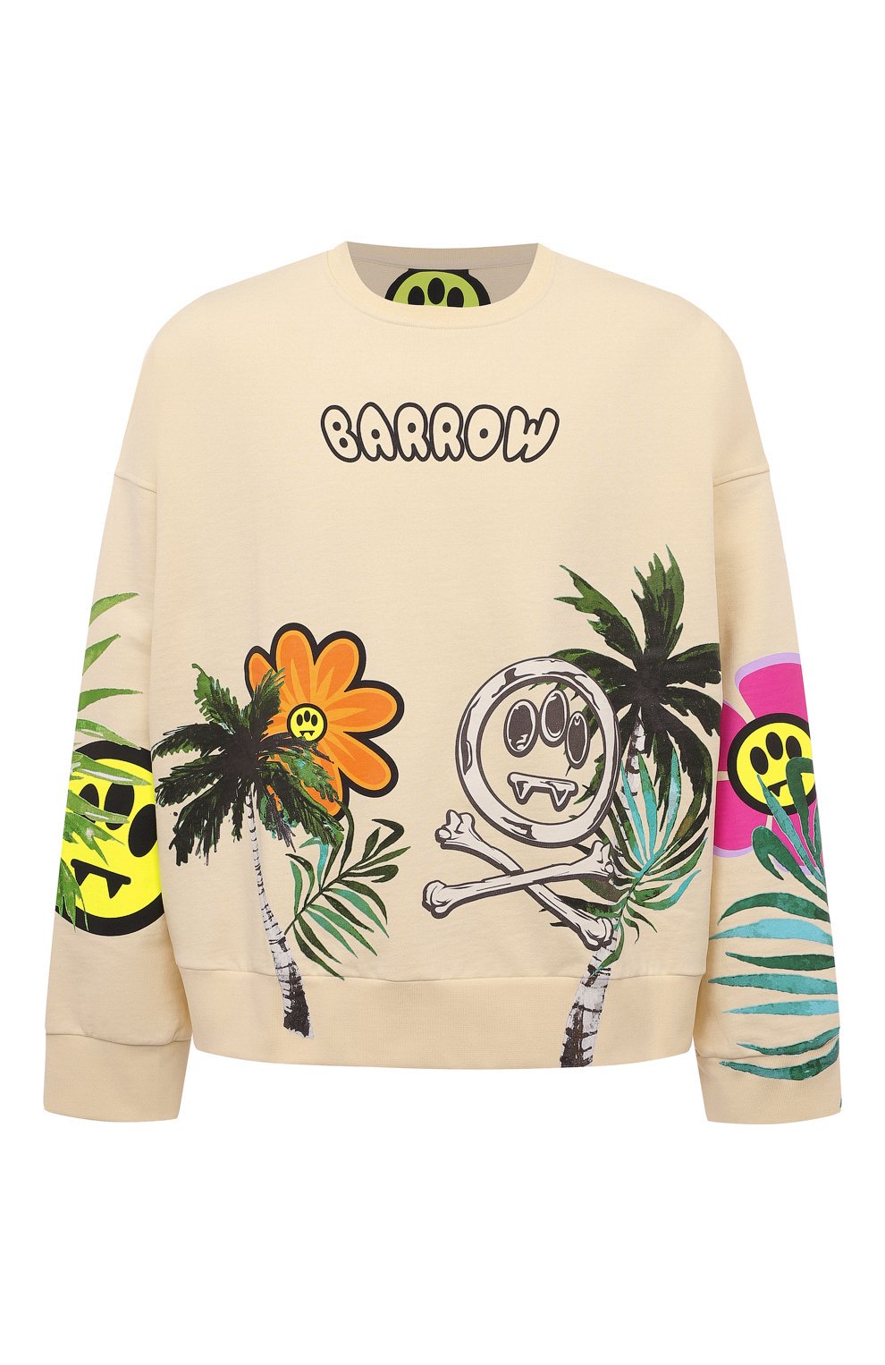 Хлопковый свитшот BARROW кремового цвета по цене 35800 руб., арт. 034085, фото 1 Хлопковый свитшот BARROW, арт. 034085, фото 1