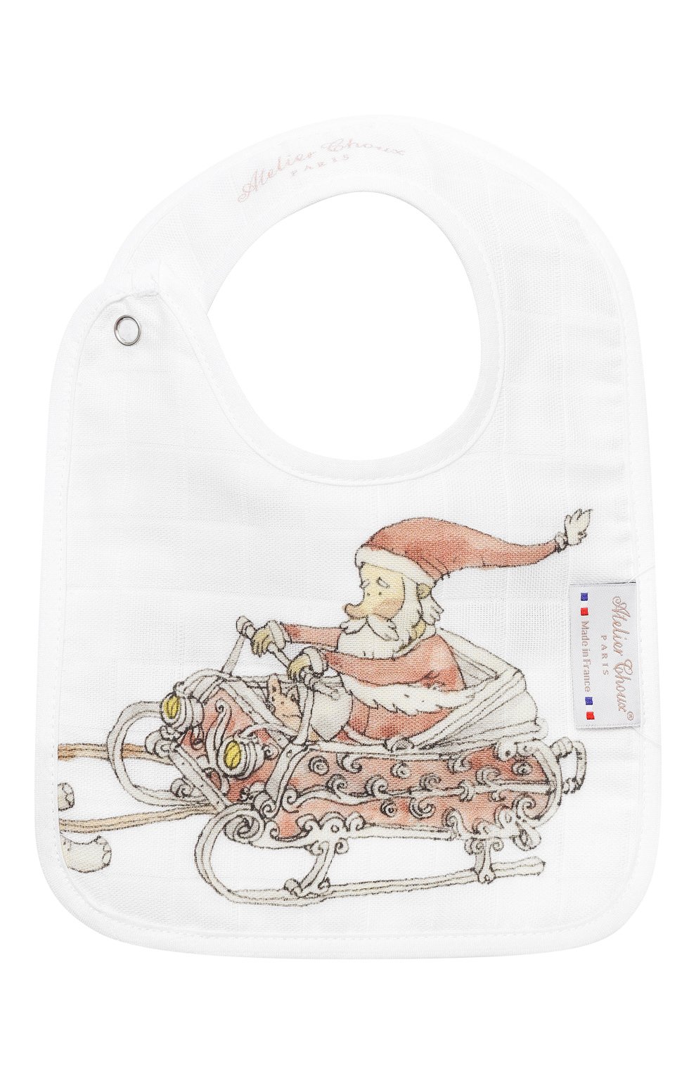 Хлопковый нагрудник ATELIER CHOUX, арт. SMALL BIB SANTA`S SLEIGH, фото 2
