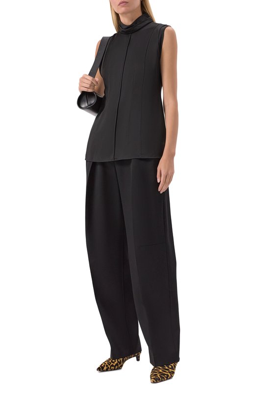 Атласный топ Jil Sander J02NC0288/J76018 Чёрный  J02NC0288/J76018 Фото 2