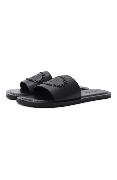 Мужские кожаные шлепанцы knight BURBERRY, арт. 8123070