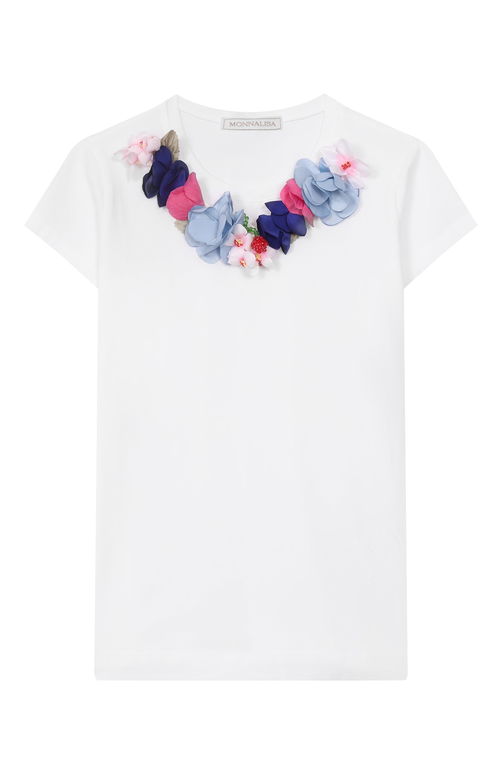 Хлопковая футболка MONNALISA, арт. 11E628, фото 1