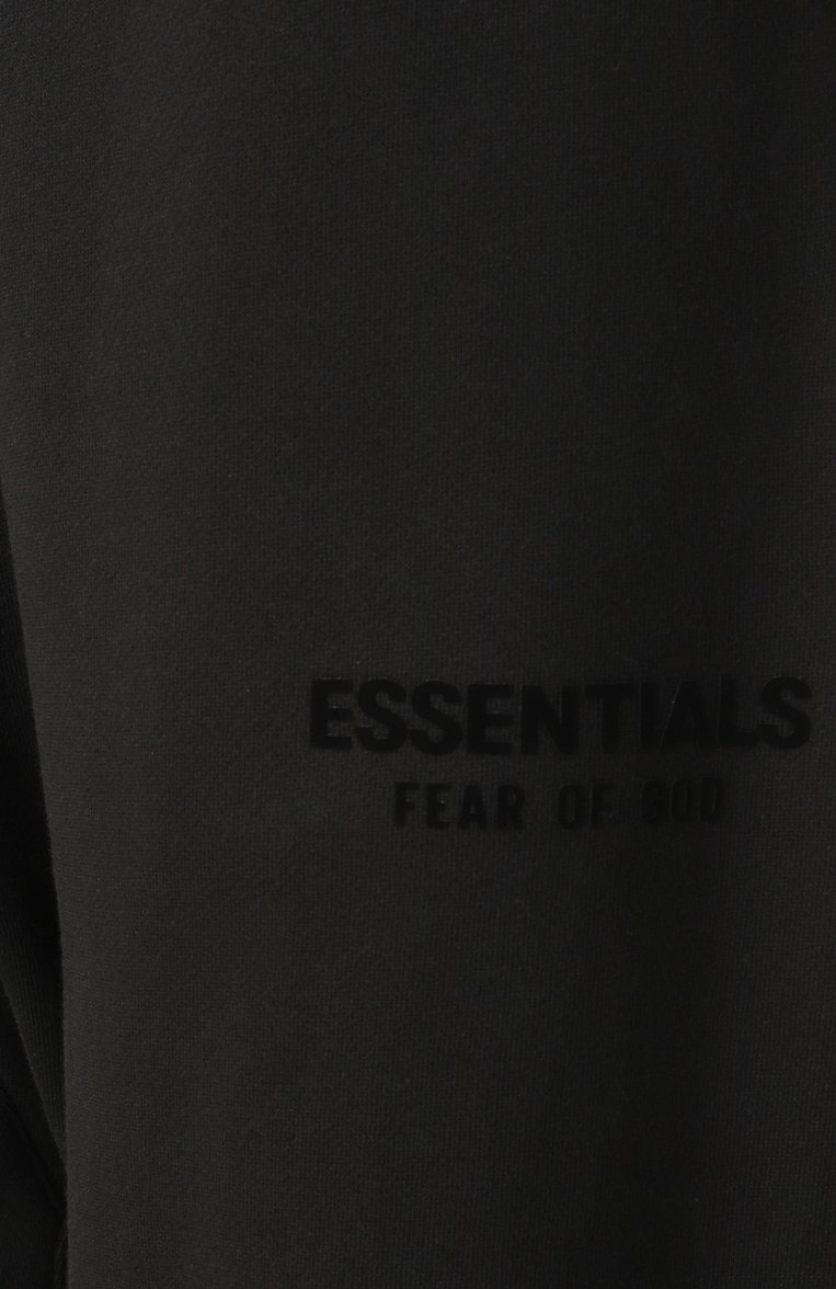 Мужские хлопковые джоггеры FEAR OF GOD черного цвета, арт. 130BT232020F-M | Фото 6 (Материал внешний: Хлопок; Длина (брюки, джинсы): Стандартные; Драгоценные камни: Проставлено; Материал сплава: Проставлено; Стили: Кэжуэл; Силуэт М (брюки): Джоггеры)