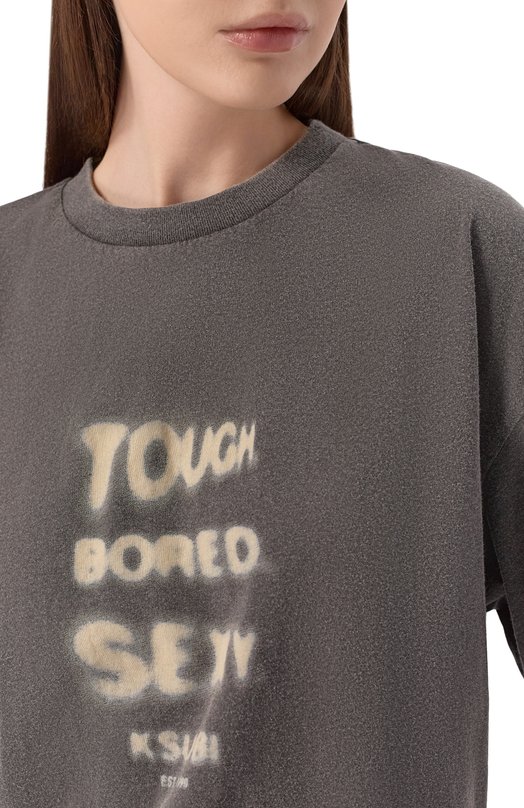 Хлопковая футболка Ksubi WPS26TE007 Серый  WPS26TE007 Фото 5