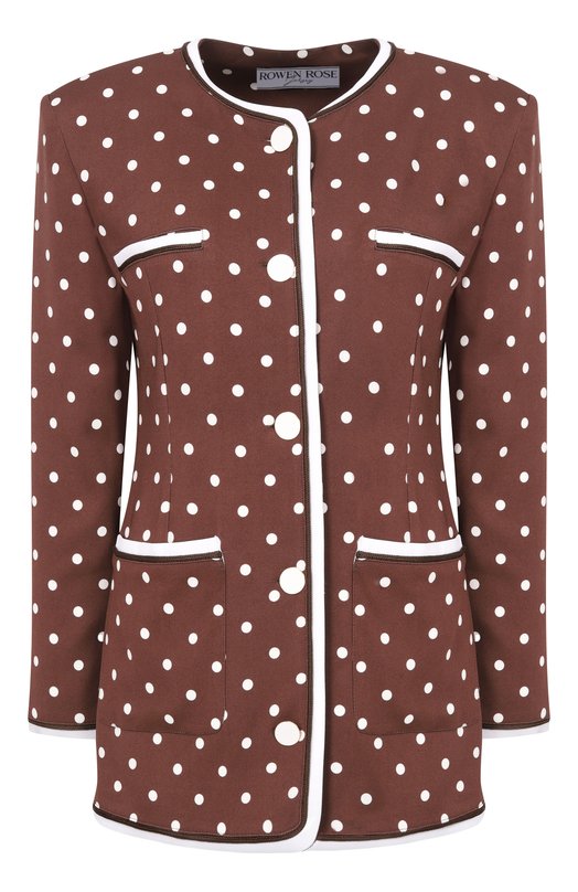 Жакет из вискозы ROWEN ROSE JCK_RR402_L Коричневый JCK_RR402_L