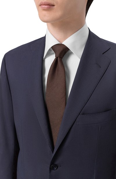 Галстук изо льна и шелка CANALI, арт. 18/HJ04553, фото 2