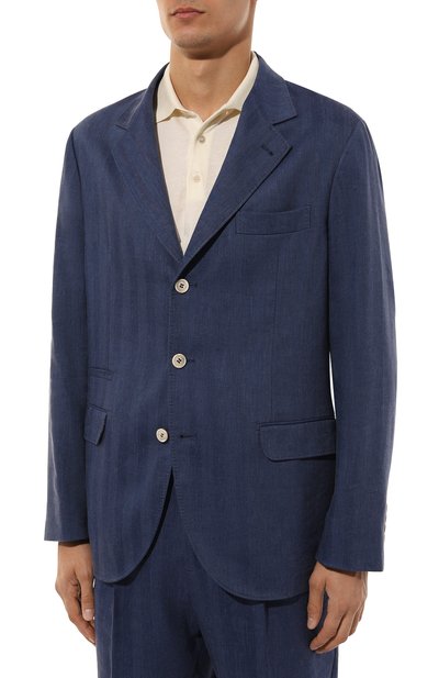 Костюм изо льна и шерсти BRUNELLO CUCINELLI, арт. MS465LDTR, фото 4
