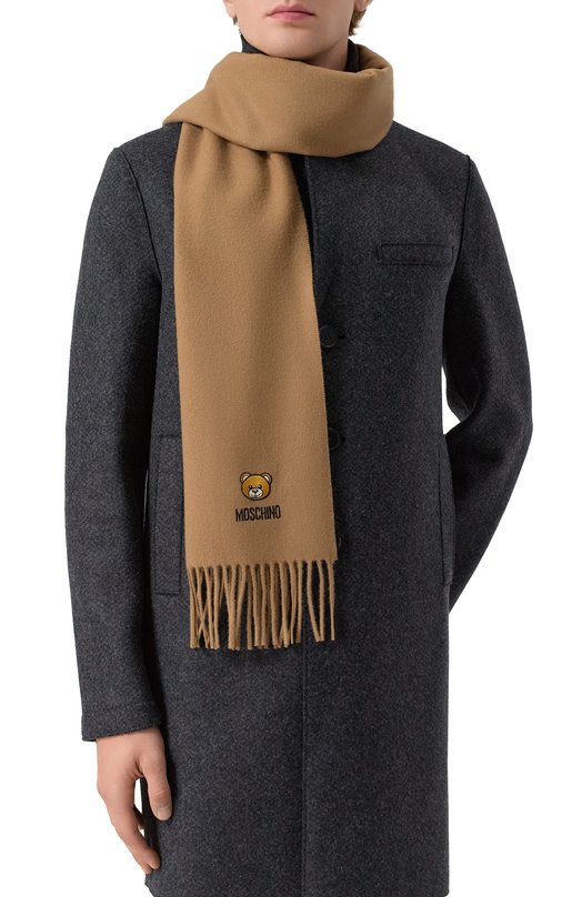 Шерстяной шарф Moschino 50124/M5783 Бежевый  50124/M5783 Фото 2